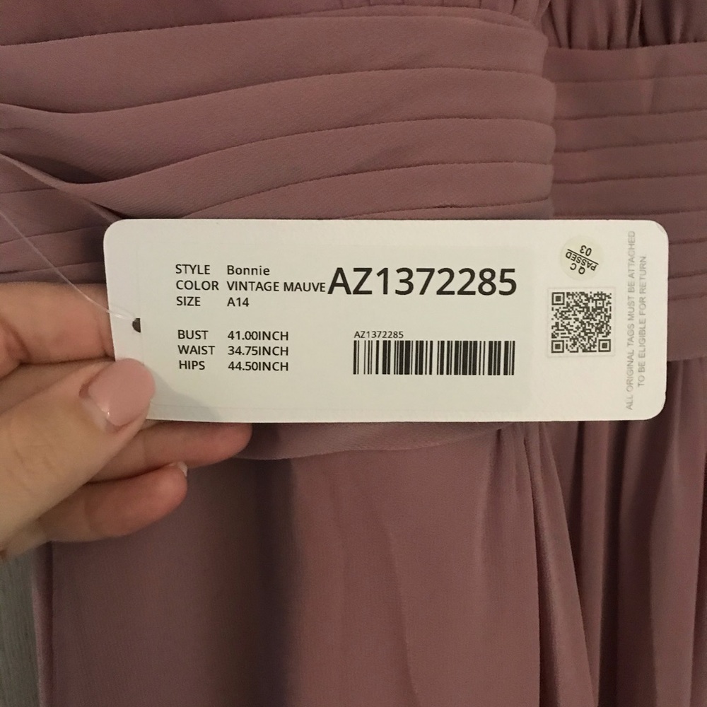 Azazie Bonnie Dress - Vintage Mauve Size A14
